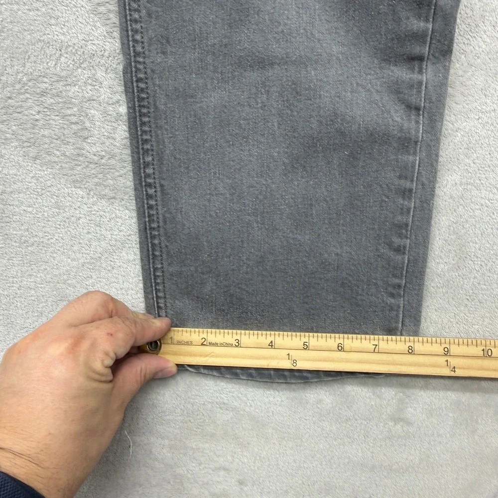 Banana Republic Straight Fit Mens Jeans 35x32 Charcoal Gray Stretch Denim Preppy